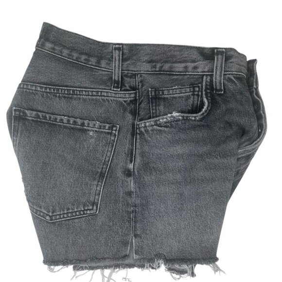 Agolde Dee High Rise Jean Denim Cut Off Shorts Size 25 In Moxy Wash Distressed - Picture 9 of 15
